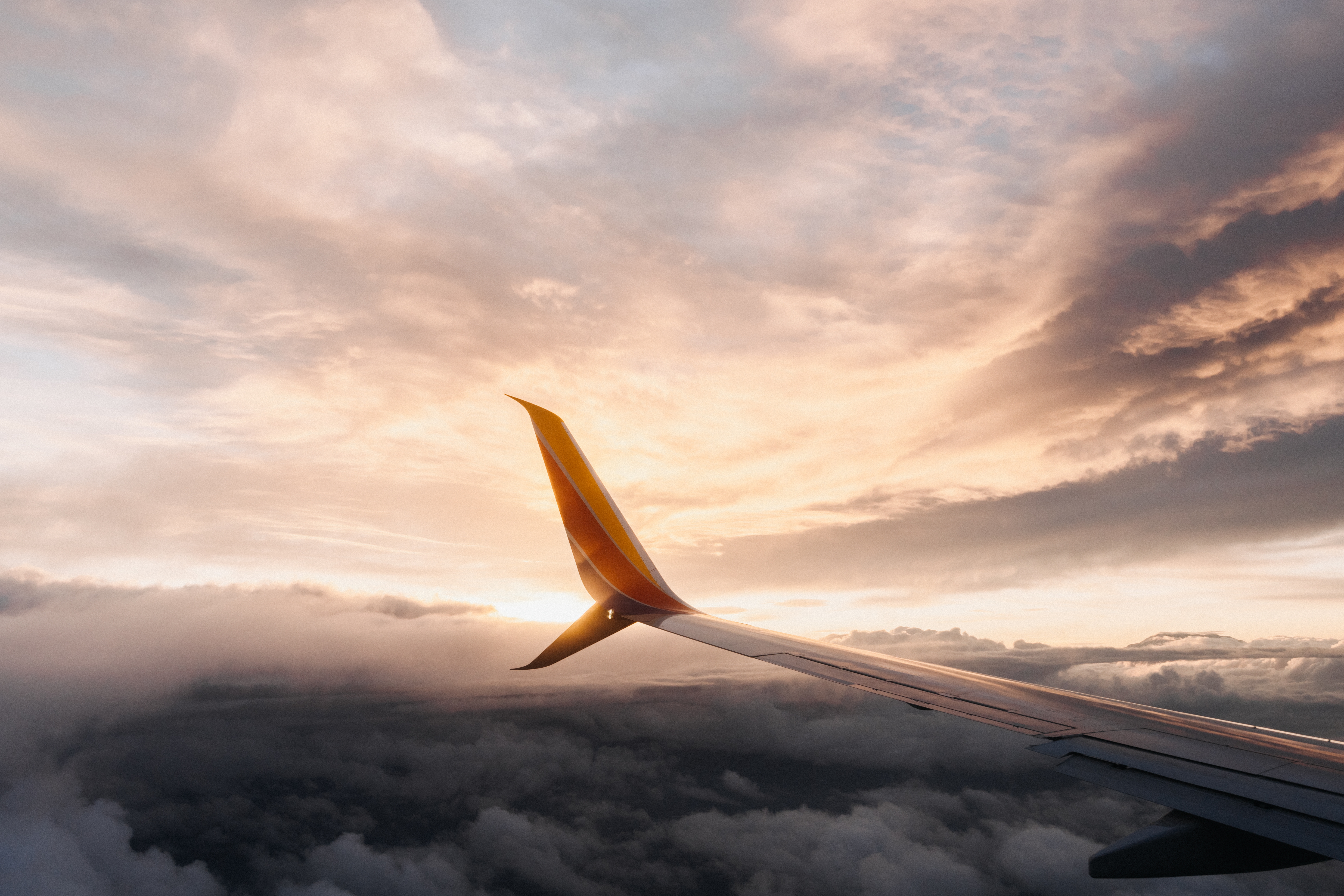 plane sunset